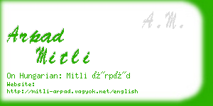 arpad mitli business card